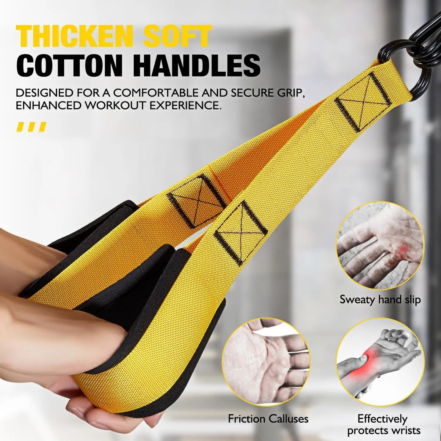 Heavy Duty Adjustable Resistance Training Bands - 225 lbs Capacity