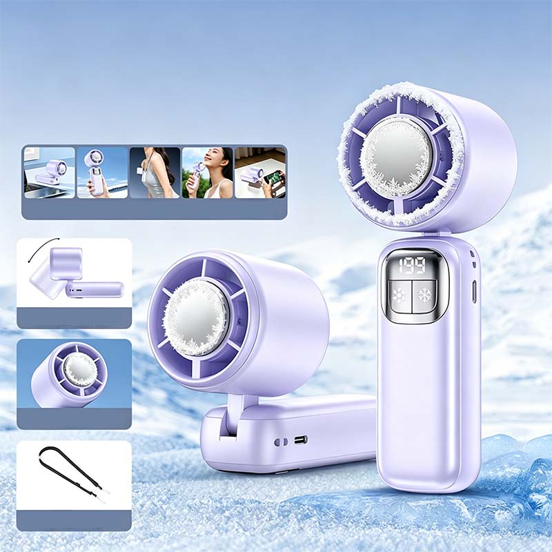 Semiconductor-cooling handheld fan