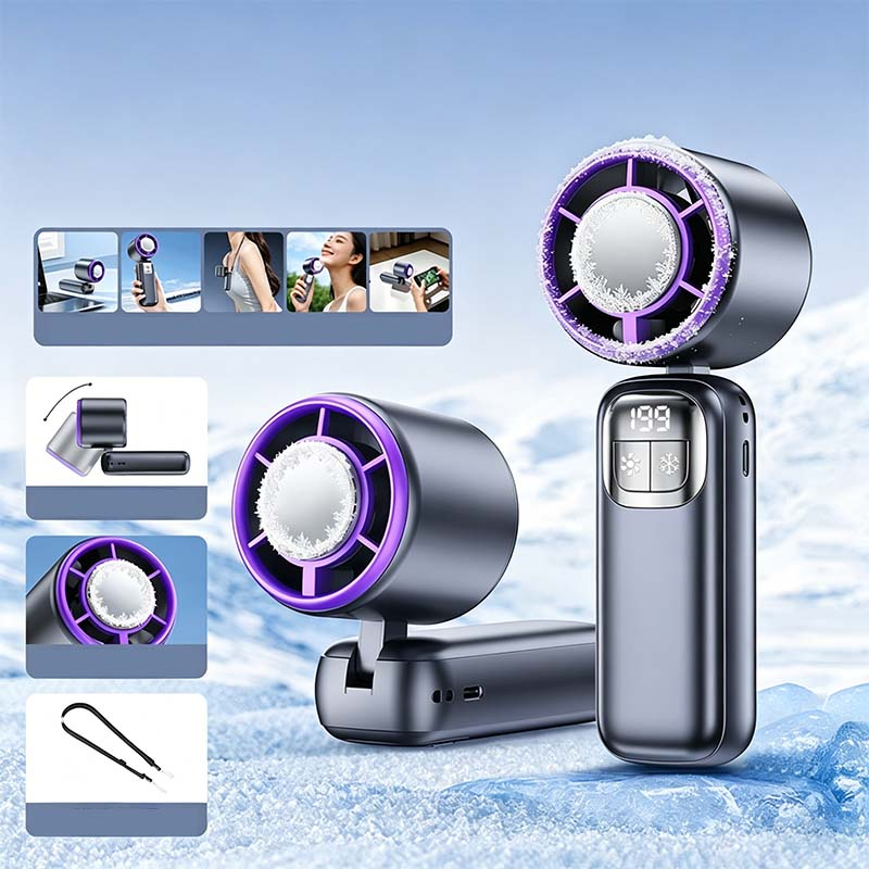Semiconductor-cooling handheld fan