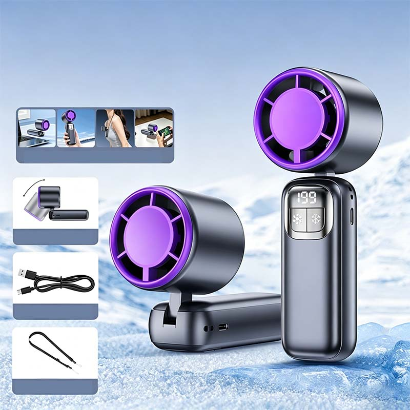 Semiconductor-cooling handheld fan