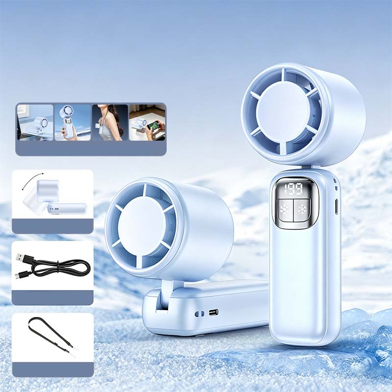 Semiconductor-cooling handheld fan