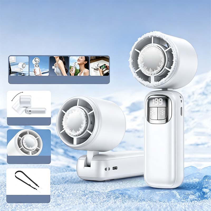 Semiconductor-cooling handheld fan