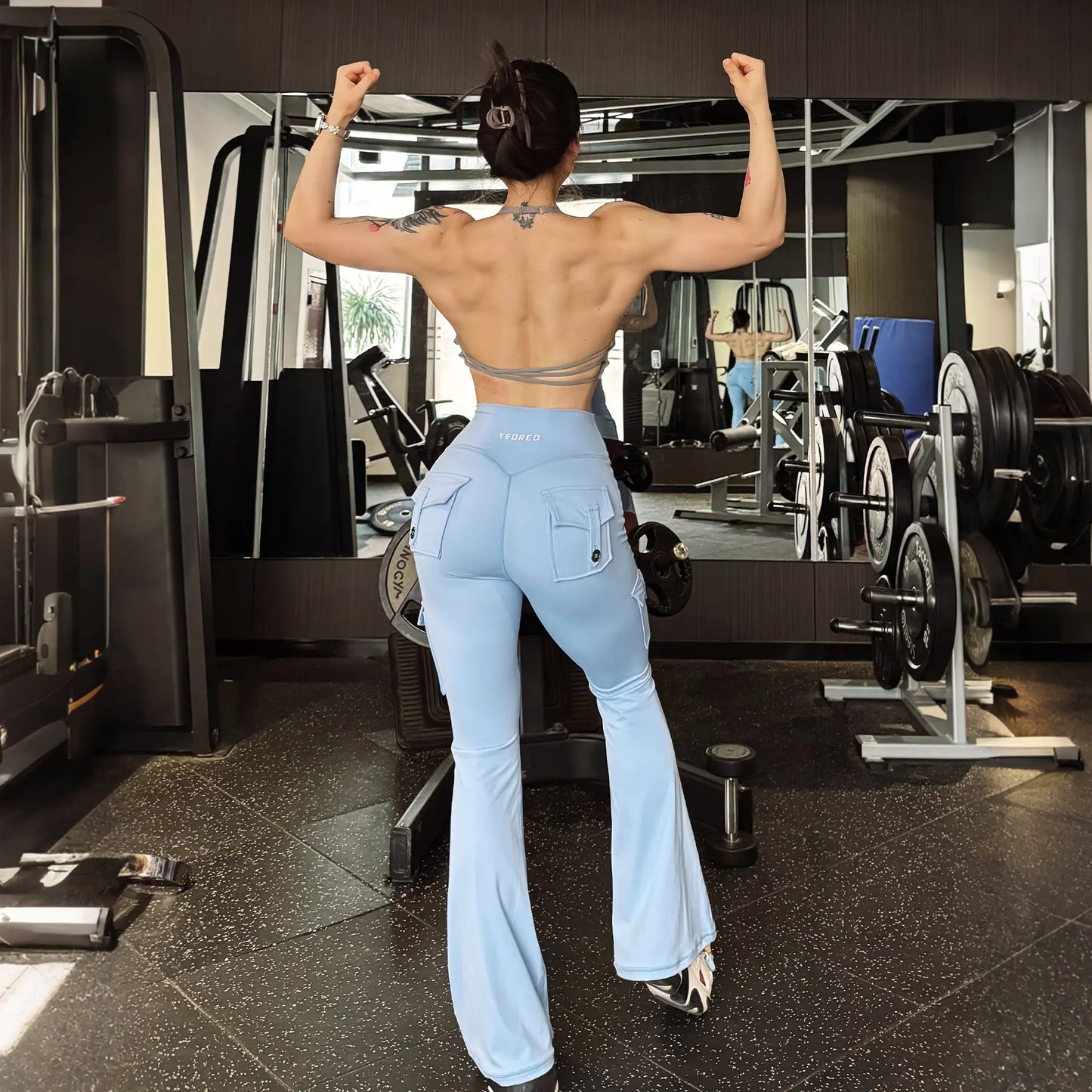 YEOREO CoreFlex High Waist Tummy Control Flare Leggings