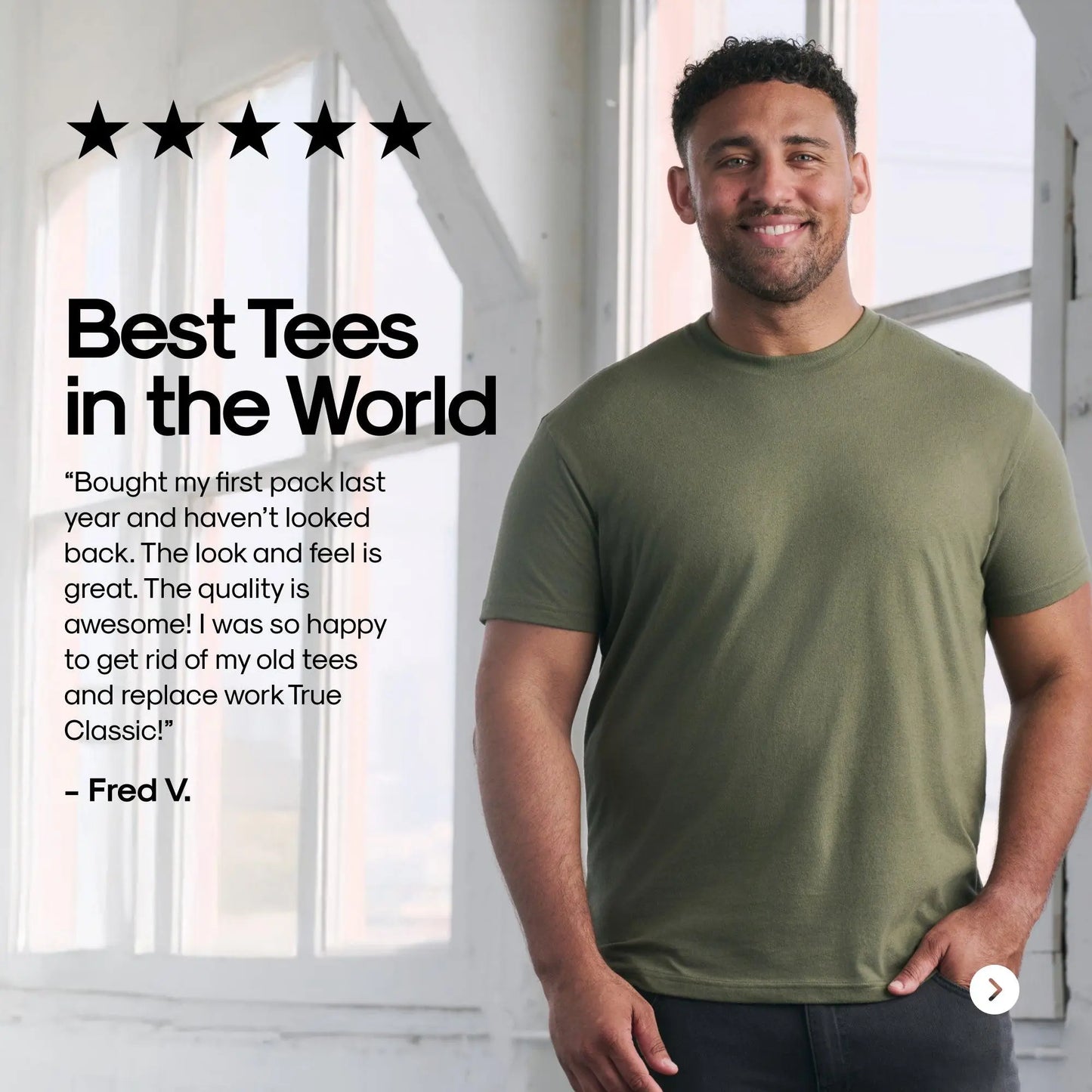 True Classic Men's 4-Pack Crew Neck T-Shirts - Premium Fit