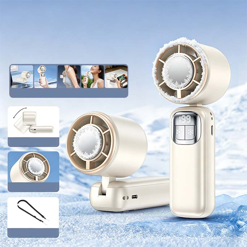 Semiconductor-cooling handheld fan
