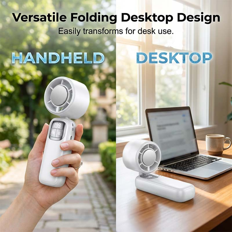 Semiconductor-cooling handheld fan