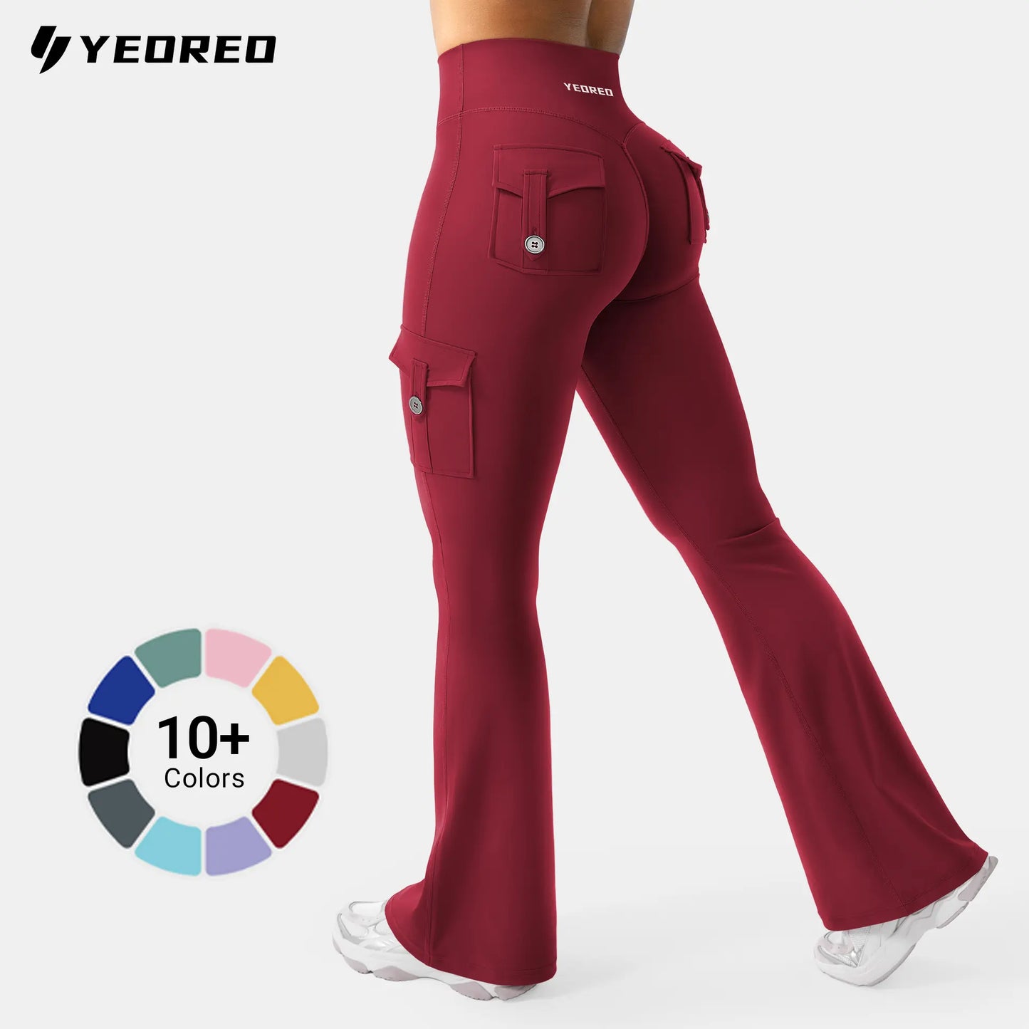 YEOREO CoreFlex High Waist Tummy Control Flare Leggings