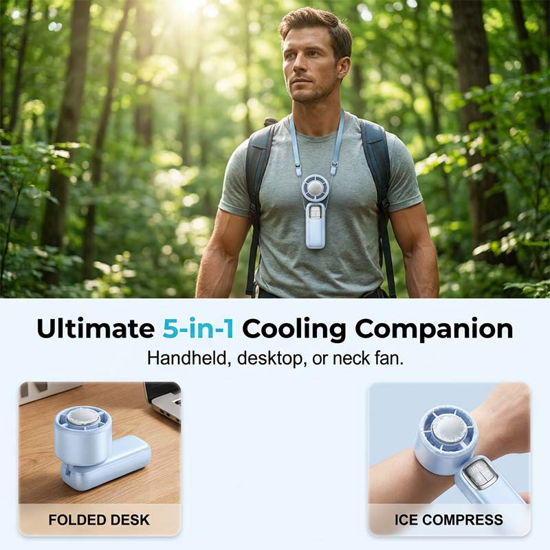 Semiconductor-cooling handheld fan