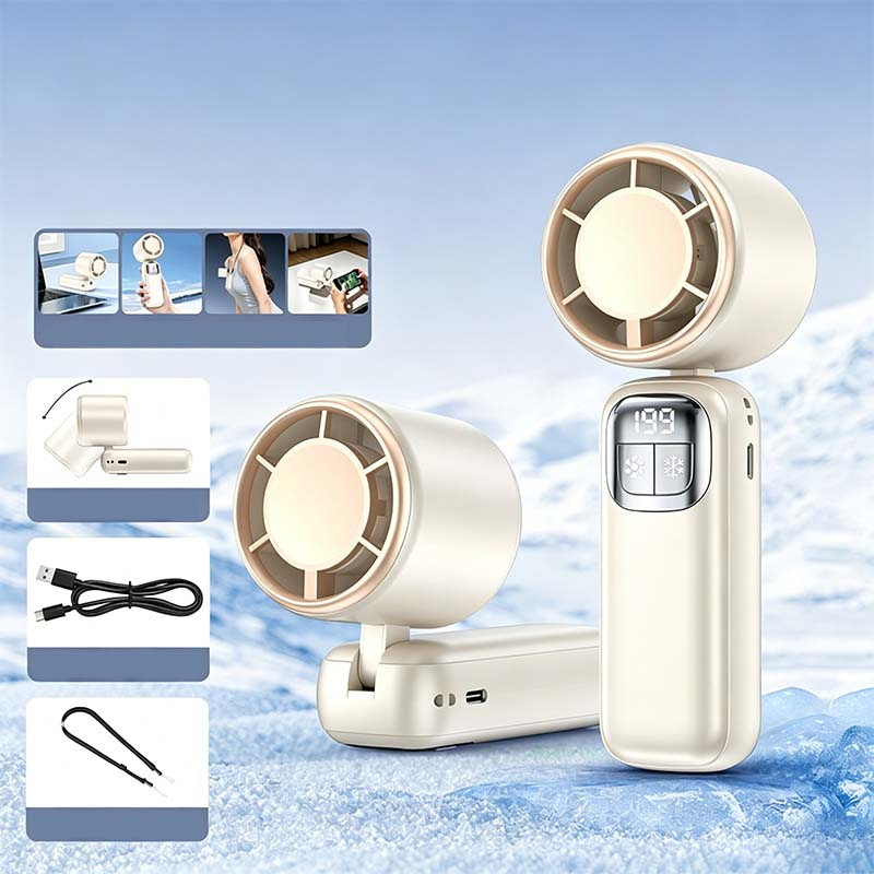 Semiconductor-cooling handheld fan