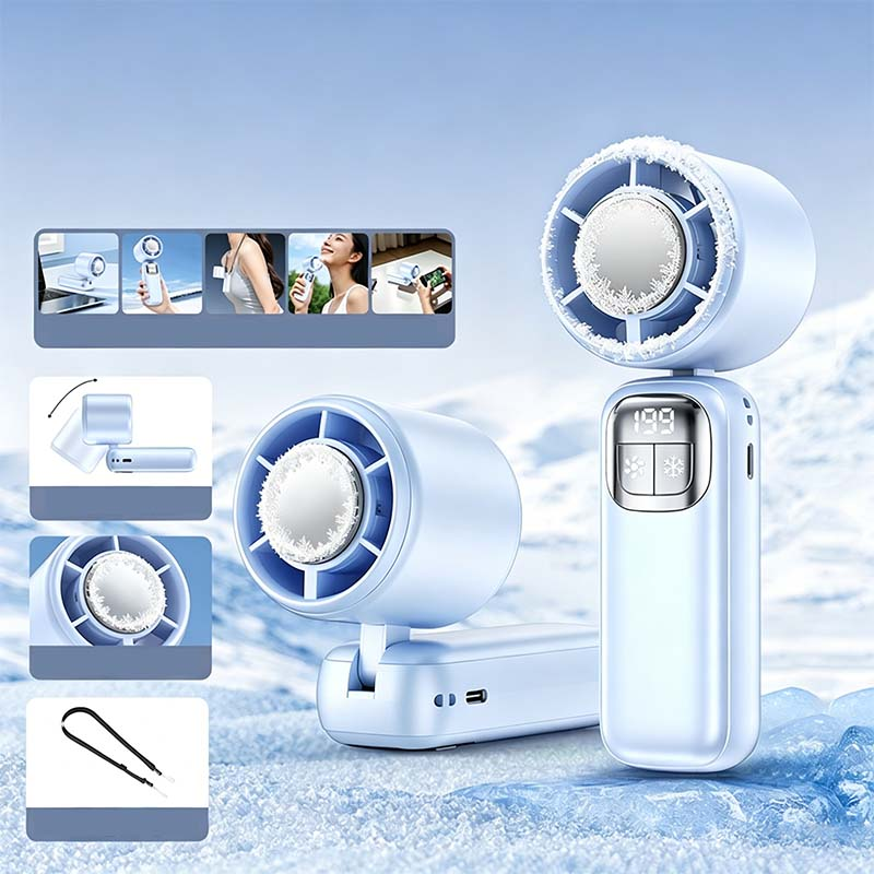 Semiconductor-cooling handheld fan