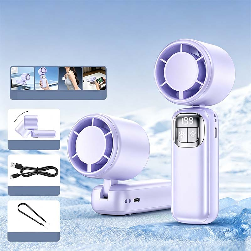Semiconductor-cooling handheld fan